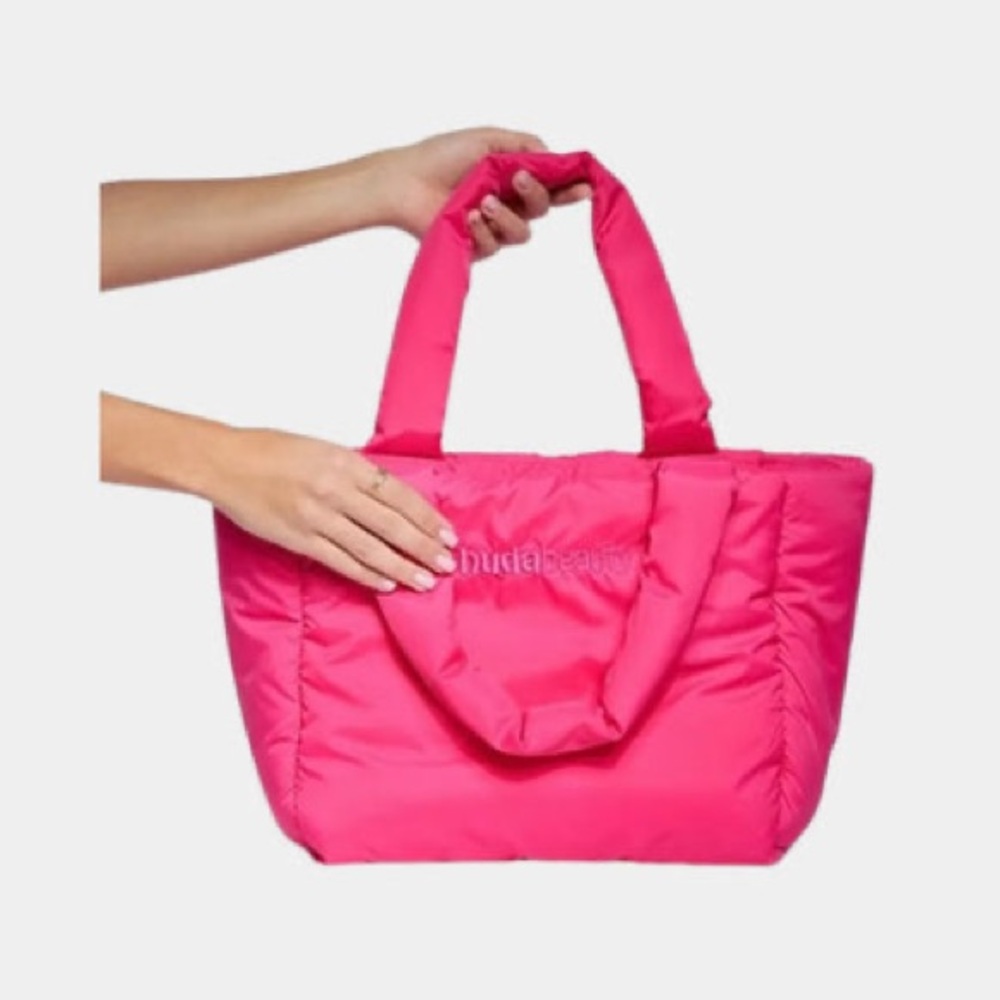 HUDA BEAUTY Hot Pink Tote Bag